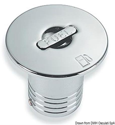 Tappo ottone cromato a filo Fuel 50 mm